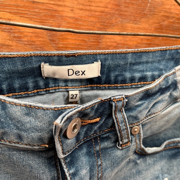 Dex distressed cuffed ankle jeans sz 27 - Picture 2 of 7